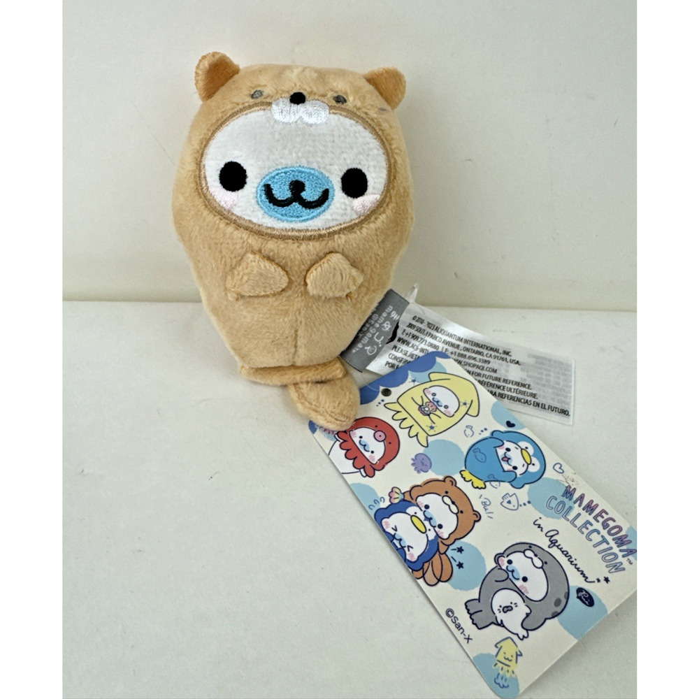 San-X 3.5" Mamegoma Collection in Aquarium OTTER Plush Siro-Goma